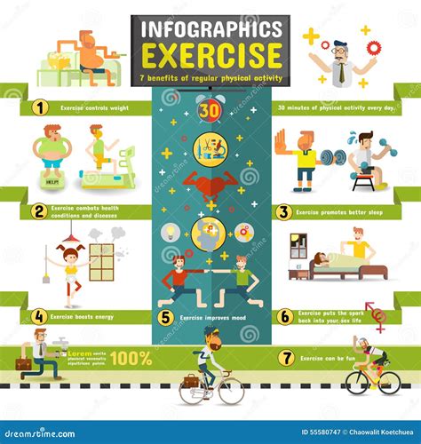 Exercise Infographics stock vector. Illustration of graphics - 55580747