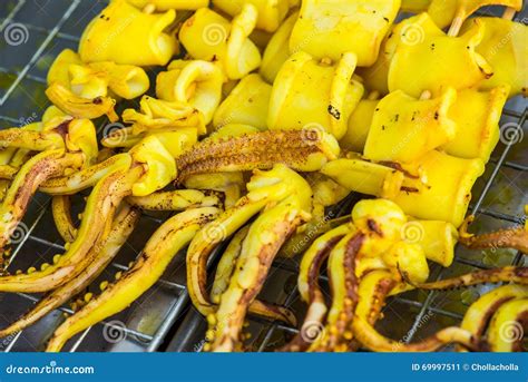 Grilled Squid Stock Image Image Of Tentacle Delicious