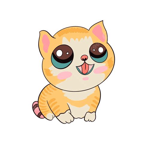 Gato Amarillo De Dibujos Animados Gratis Png Lindo Gato Dormitante