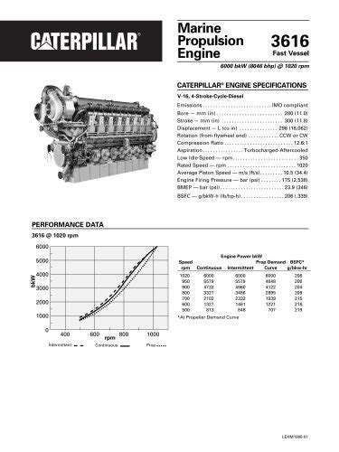 Cat C Spec Sheets Caterpillar Marine Power Systems Pdf