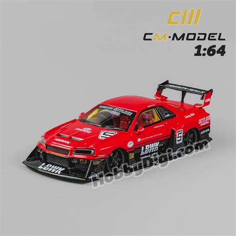 CM Model 1 64 合金模型車 日產Nissan LBWK ER34 NO 5 Carbon light HobbyDigi