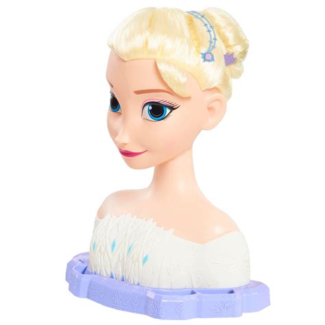 Disney Frozen Deluxe Elsa Styling Head Blonde Hair 30 Piece Pretend