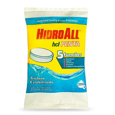 HIDROALL Pastilha hcl penta 5 funções 200G unitário Rialti