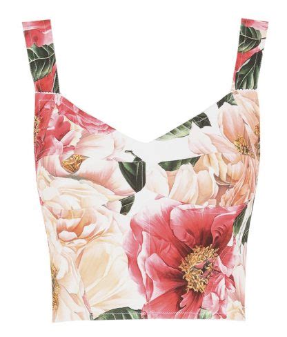 Dolce Gabbana Camellia Floral Print Maxi Skirt Bustier Top Set