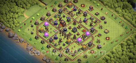 Farming Base Th10 Max Levels With Link Anti 3 Stars Town Hall Level 10 Base Copy Clash Of