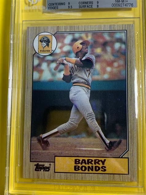 Topps Barry Bonds Rookie Bgs Nm Mt Ebay