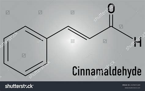 Cinnamaldehyde Cinnamic Aldehyde Cinnamon Flavor Molecule Stock Vector (Royalty Free) 2145871169 ...