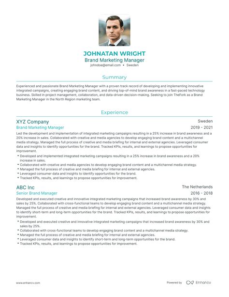 5 Brand Marketing Resume Examples And Guide For 2023