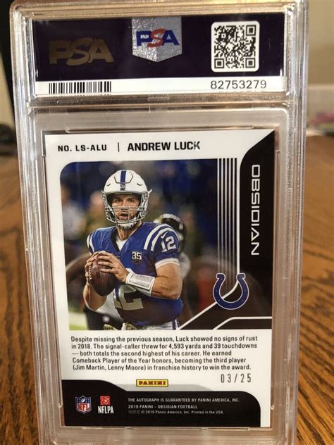 Panini Obsidian Andrew Luck Lightning Strike Auto