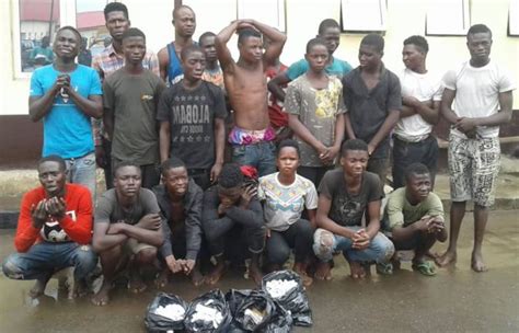 26 Notorious Members Of Dreaded Awawa Cult Gang Arrested In Lagos Photos