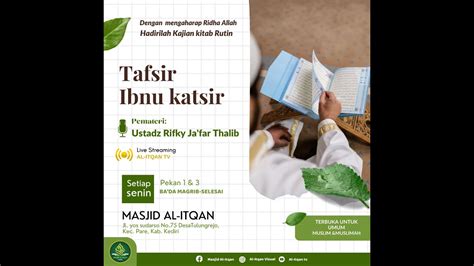 Kajian Tematik Ba Da Subuh Ust Nurhasan Yazid Pare Youtube