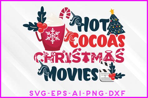 Hot Cocoas Christmas Movies Groovy Shirt Graphic By Designer Sultana Creative Fabrica