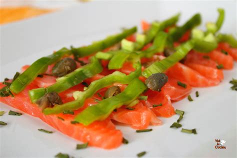 Carpaccio Di Salmone Con Peperone Ricetta Carpaccio Vivi In Cucina