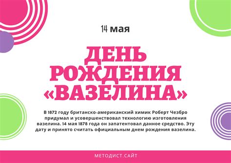 День рождения "вазелина" Vaseline. 14 мая - МЕТОДИСТ.САЙТ