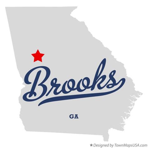 Map of Brooks, GA, Georgia