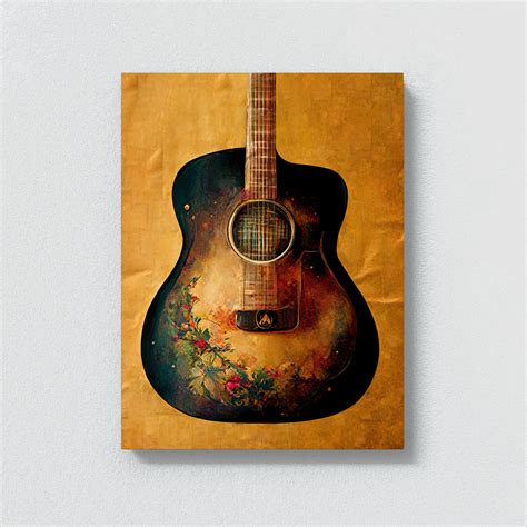 Acoustic Guitar Canvas Wall Art Print Decor Artwork Picture Painting ...