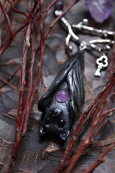 Bat Gothic Necklace Black Bat Jewelry Mystic Bat Pendant | Etsy