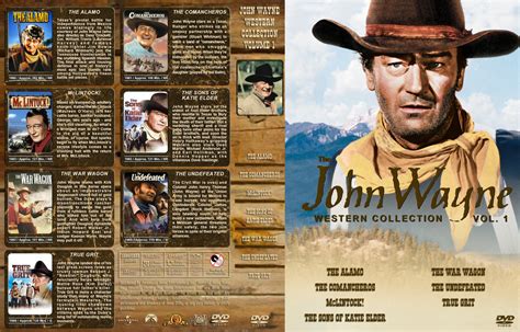 John Wayne Western Collection Volume 1 Movie Dvd Custom Covers