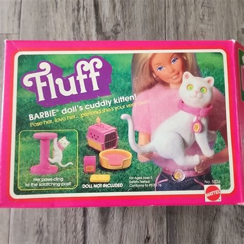 Barbie Other Vintage Mattel 982 Fluff Barbie Dolls Cuddly Kitten