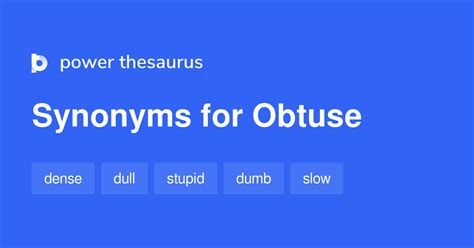 Obtuse Synonyms 999 Similar Words And Phrases