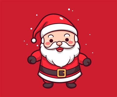 Personagem De Desenho Animado De Natal Em Vetor Fofo Papai Noel