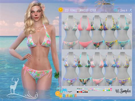 The Sims Resource FEMALE SWIMSUIT ASTER