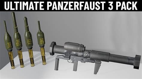 3D model Ultimate Panzerfaust 3 Rocket Launcher Pack VR / AR / low-poly ...