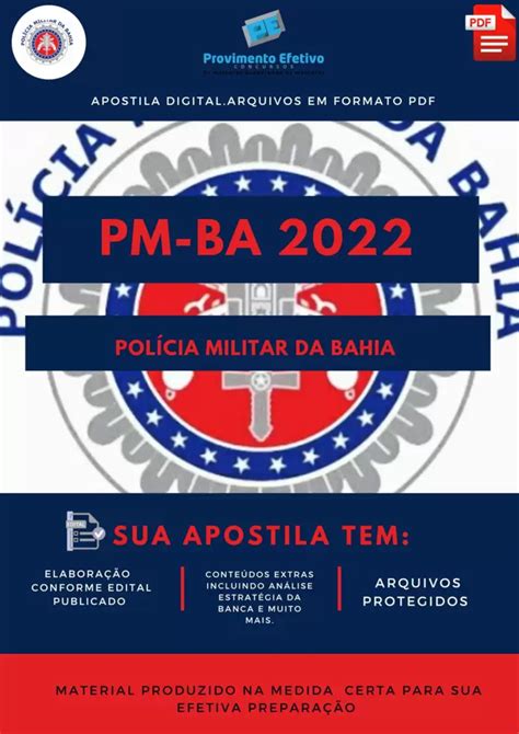 Provimento Efetivo Concursos Apostila Pm Ba Soldado Cfo