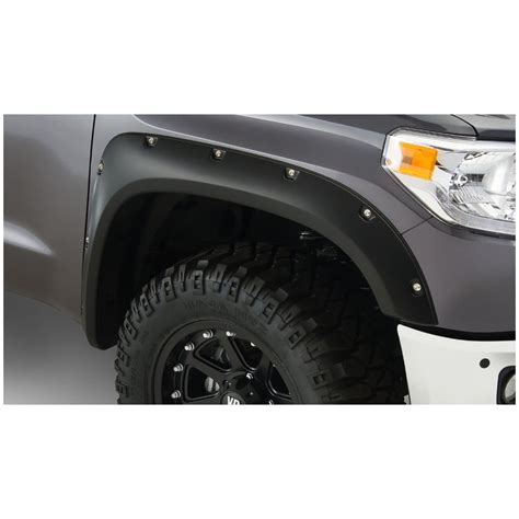 Bushwacker Pocket Rivet Style Front Fender Flares Piece Set Black