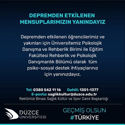 D Zce Niversitesi On Twitter Psiko Sosyal Destek Hizmetimiz Ile