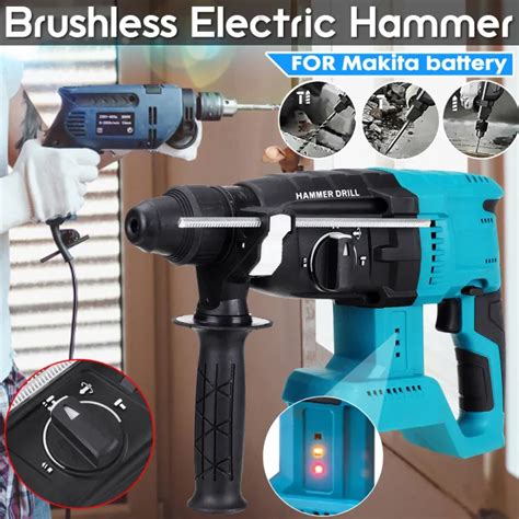 388vf 3000w Brushless Electric Drill Rechargeable For Makita Battery Impact Drill Power Tool