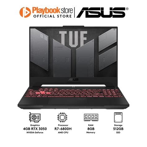 Asus Tuf Gaming A15 Fa507rc Hn022w 156 R76800h 8gb 512gb Ssd Rtx3050 4gb Win 11 Mecha Gray