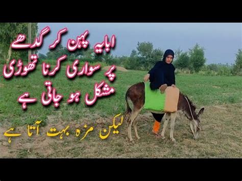 Donkey Riding In Burka Bhut Maza Ata Hy Is Tra Donkey Rider Lady