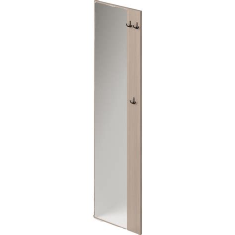 Porte Manteau Mural Avec Miroir Couleur Olmo H182x50x4cm