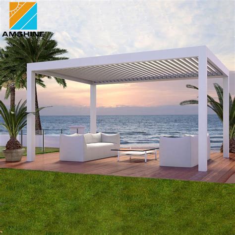 Aluminum Waterproof Louver Gazebo Outdoor Bioclimatic Awning Louvre