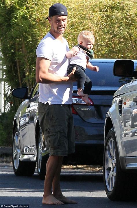 Josh Duhamel Cradles Baby Son Axl As Pair Enjoy Father Son Bonding Time