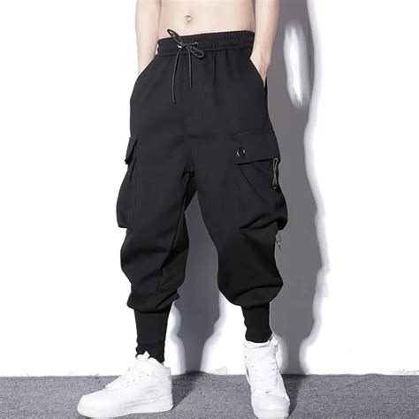 Loose Harem Pants Homens Cal As Cargo Hip Hop Outdoor Casual Tornozelo