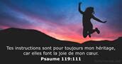 26 Mai 2024 Verset Biblique Du Jour BDS Psaume 119 111