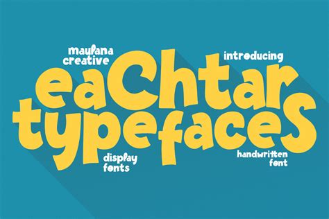 Eachtar Typefaces Display Handwritten Font By Maulana Creative