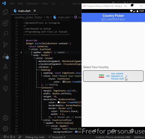 Github Amirbayat Country Picker Flutter Country Picker App Example