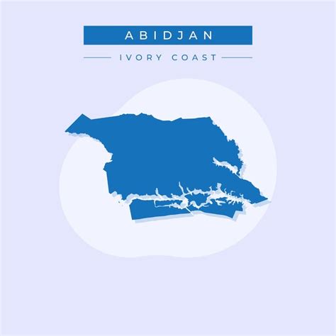 Ilustraci N Vectorial Vectorial Del Mapa De Abidjan Costa De Marfil