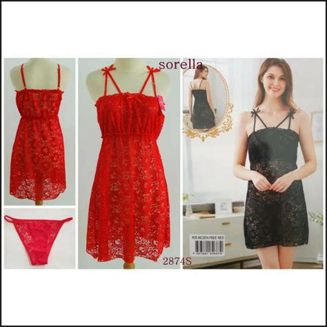 Jual Sorella Lingerie Set G Strings Red Size Free Fit M L Normal Price Ribu Shopee