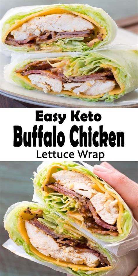 Easy Keto Buffalo Chicken Lettuce Wrap View