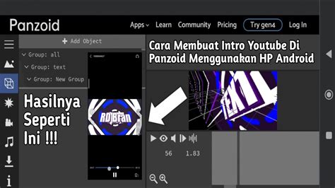 Cara Membuat Intro Youtube Di Panzoid Menggunakan Hp Android Youtube