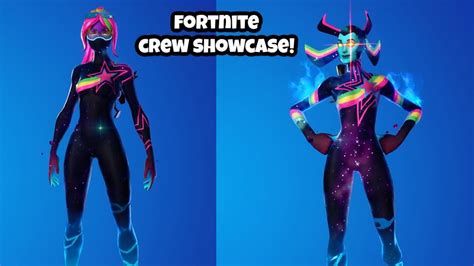 New Galaxia Skin Showcase Fortnite Crew Youtube