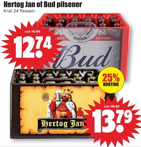 Hertog Jan Of Bud Pilsener Aanbieding Bij Dirk