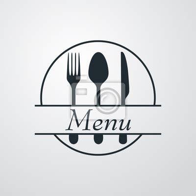 Icono Plano Menu Con Cubiertos Y Circulo En Fondo Degradado Canvas