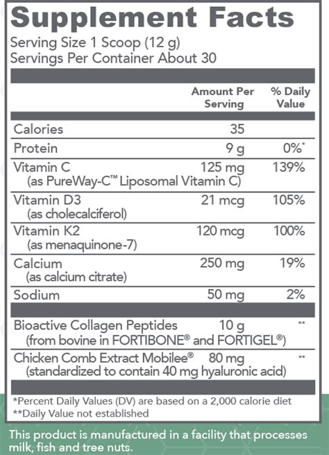 Bioactive Collagen Complex Bone & Joint Support 30 Servings