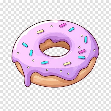 Donut On Transparent Background Premium Ai Generated Psd