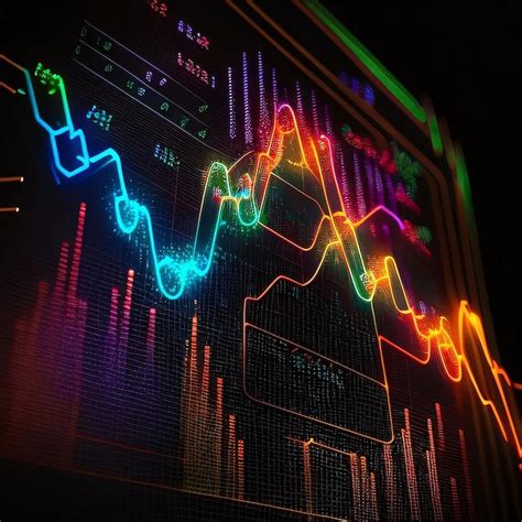 Premium Photo Abstract Glowing Forex Chart On Dark Background D Render